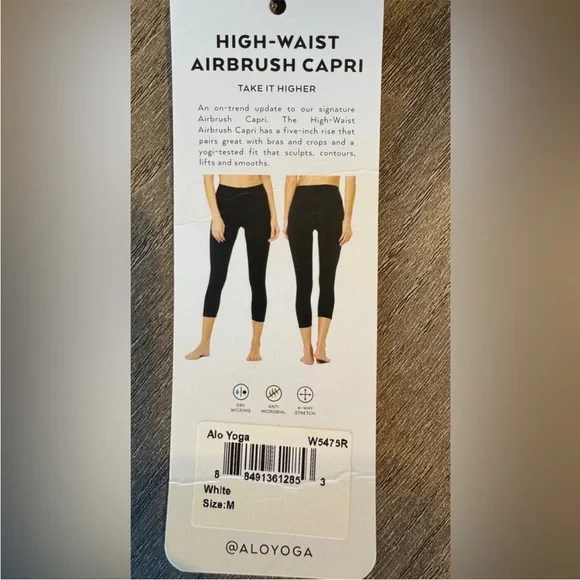 ALO Yoga Crisp White High-Waist Leggings - Picture 3 of 7